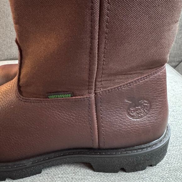 Georgia Boot Homeland Waterproof Wellington Work Boot Brown Men's Sz 13 - Picture 7 of 15